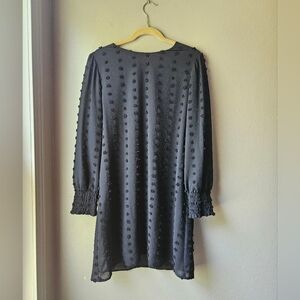 Black Swiss Dot Dress Large